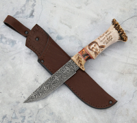 Купить нож Сибиряк из мозаичной дамасской стали на сайте koval-knife.shop